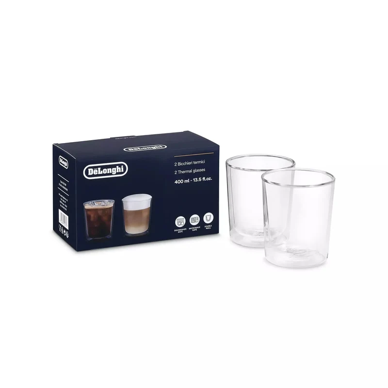 Verres thermiques à double paroi Delonghi, 400 ml, lot de 2 DLSC318