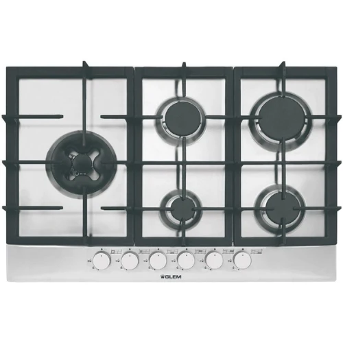 Table de cuisson gaz 75cm Glem GT851HIX