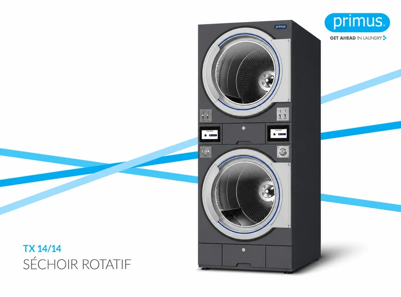 Sèche-linge double PRIMUS TX 14 / 14 Capacité 2X16 kg