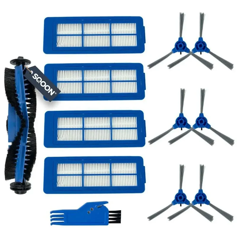 Kit d'entretien pour robot aspirateur Eufy RoboVac 11S, 15C, 25C, 30C, 35C, G10, G20, G30, R450 et R500 12 pièces S0914