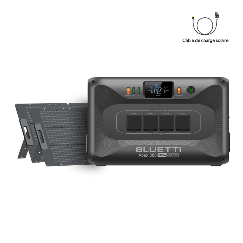 BLUETTI Apex 300+2*200W Panneau solaire+Câble PV