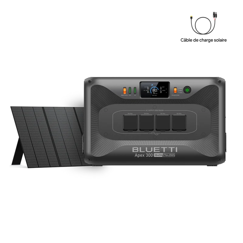 BLUETTI Apex 300+350W Panneau solaire+Câble PV