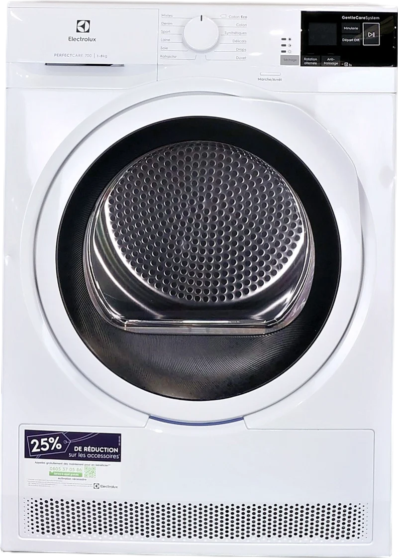 Seche-linge Pompe à Chaleur 8 kg Reconditionné ELECTROLUX EW7H5110RO