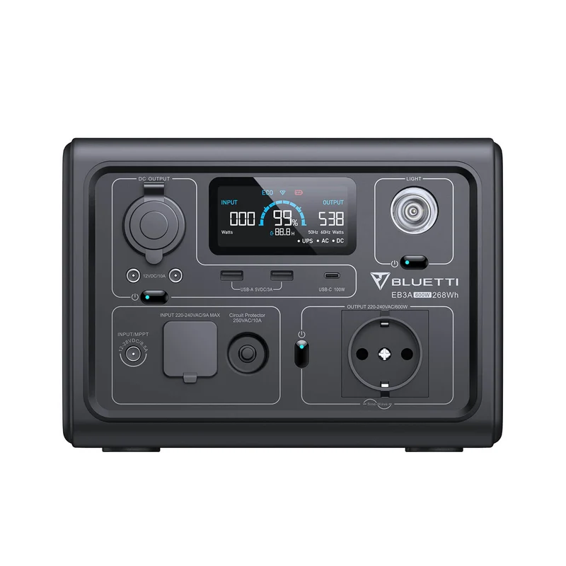 BLUETTI EB3A Station électrique portable | 600 W / 268 Wh - Occasion