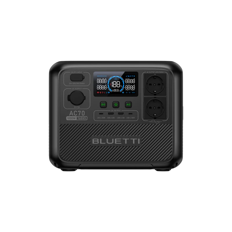 BLUETTI AC70 Station électrique portable | 1000 W, 768 Wh