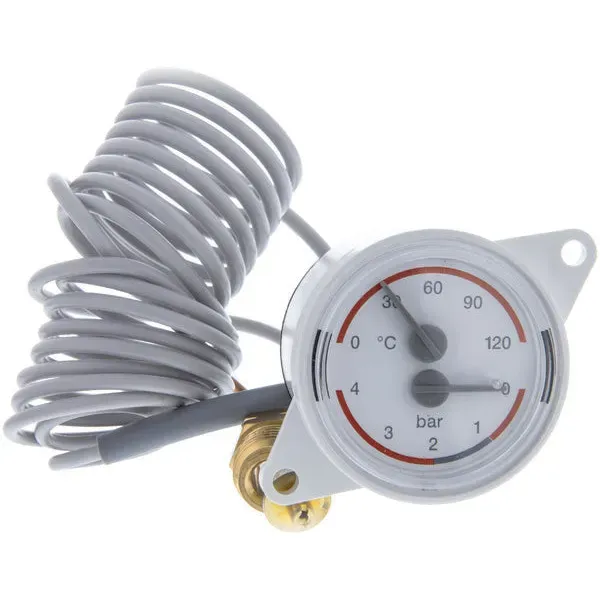 Thermomanomètre pour chaudière Hermann HE047006226 0-4 Bar 0-120ºC