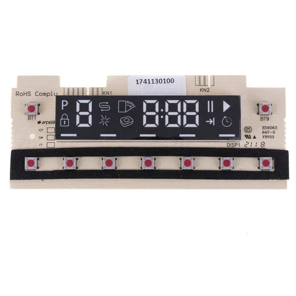 Module d'affichage pour lave-vaisselle Beko DFN26420X 1741130100