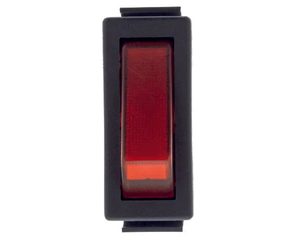 Interrupteur unipolaire rouge 11x30 mm témoin lumineux