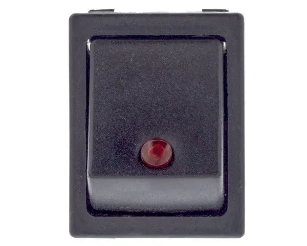 Interrupteur unipolaire rouge 25x31mm témoin lumineux