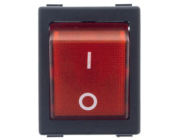 Interrupteur bipolaire rouge 25X31 mm