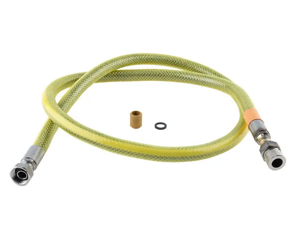 Tuyau flexible en acier inoxydable pour gaz butane avec robinet