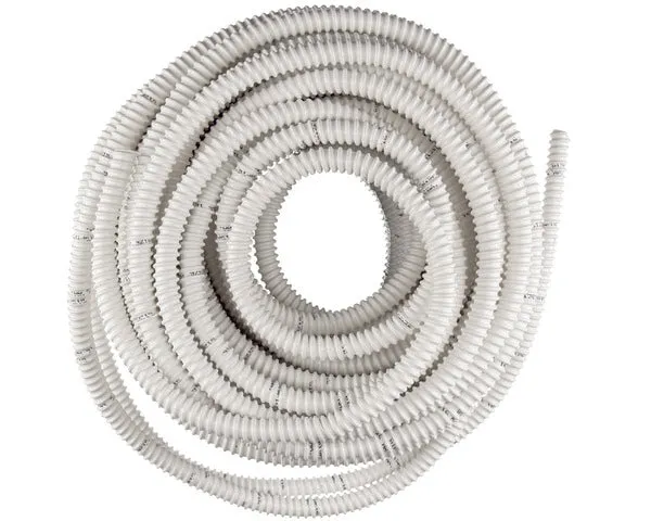 Tuyau d'évacuation en spirale 20x16 blanc 1 m en PVC